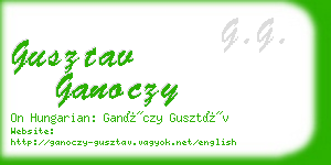 gusztav ganoczy business card